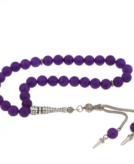 ​doğaltaş Metal Püsküllü Yeşim Taşı Tesbih