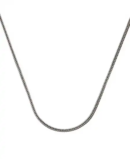 ​gümüş 2 Mm Tilki Kuyruğu 55 Cm Zincir