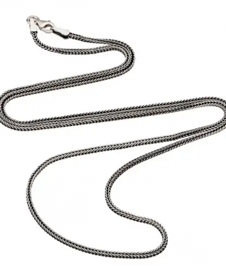 ​gümüş 2 Mm Tilki Kuyruğu 55 Cm Zincir