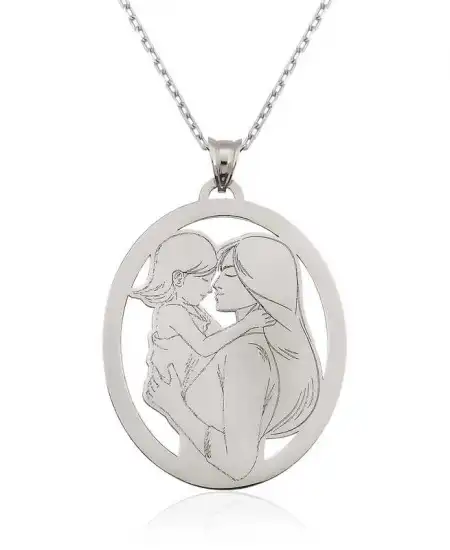 ​gümüş Anne Kız Kolye