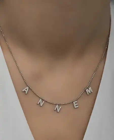 ​gümüş Annem Yazılı Bayan Kolye