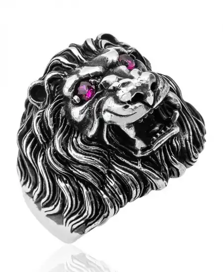 ​gümüş Aslan Kafası Erkek Yüzük