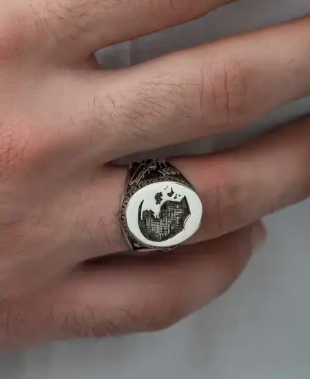 ​gümüş Atatürk Silüeti Erkek Yüzük