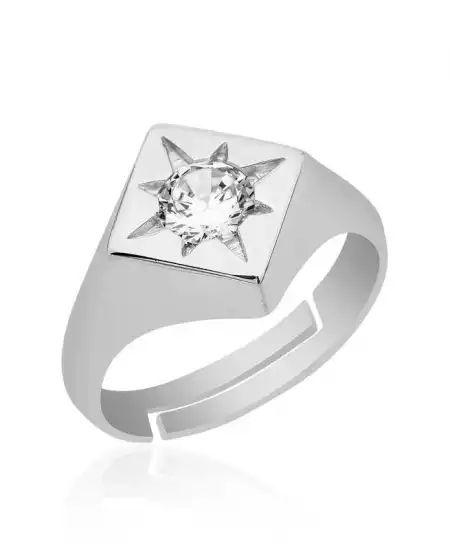 ​gümüş Ayarlanabilir Kutup Yıldızı Şovalye Yüzük