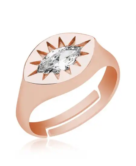 ​gümüş Ayarlanabilir Rose Kuzey Yıldızı Şovalye Yüzük