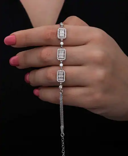 ​gümüş Baget Taşlı Kadın Bileklik
