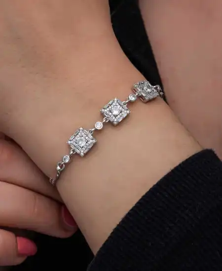 ​gümüş Baget Taşlı Kadın Bileklik