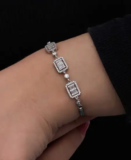 ​gümüş Baget Taşlı Kadın Bileklik