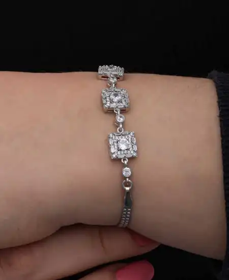 ​gümüş Baget Taşlı Kadın Bileklik