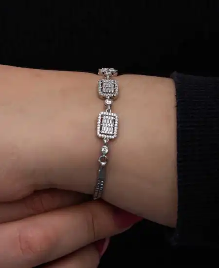 ​gümüş Baget Taşlı Kadın Bileklik