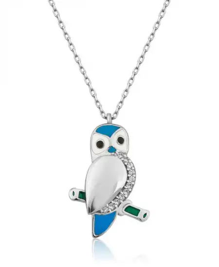 ​gümüş Baykuş Bayan Kolye