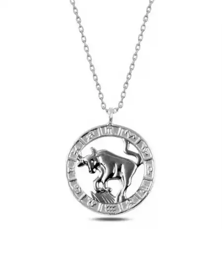 ​gümüş Boğa Burcu Kolye