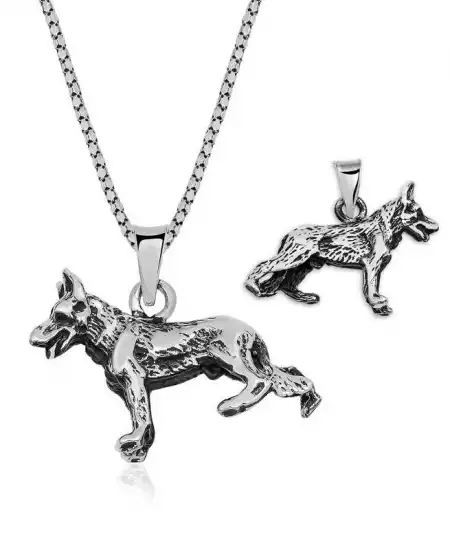 ​gümüş Bozkurt Erkek Kolye