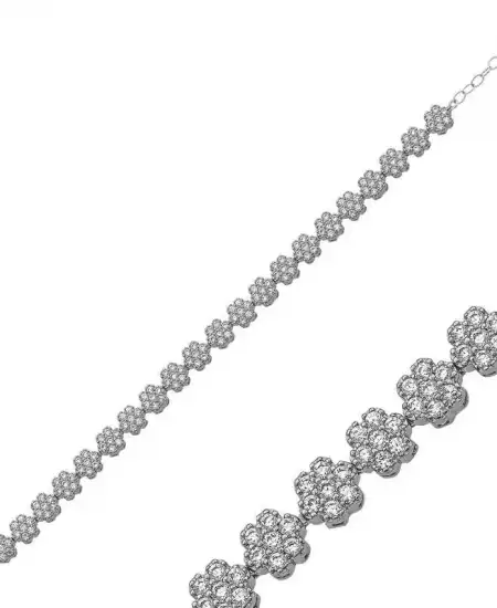 ​gümüş Çiçek Bayan Bileklik