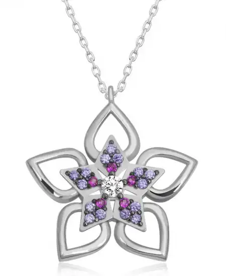 ​gümüş Çiçek Kadın Kolye