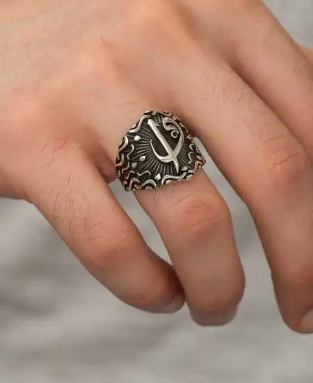 ​gümüş Elif Vav Erkek Yüzük