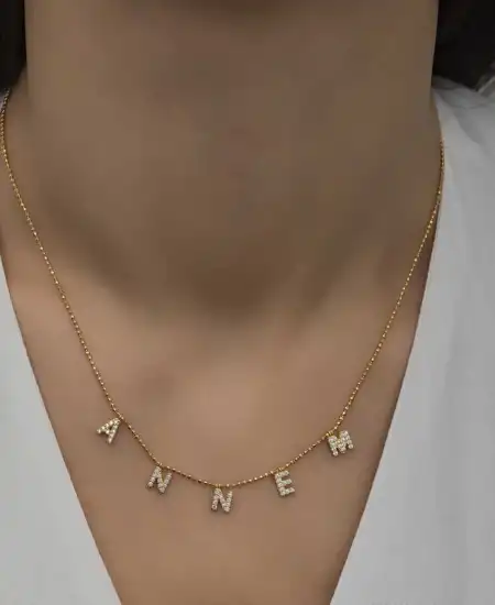 ​gümüş Gold Annem Yazılı Bayan Kolye
