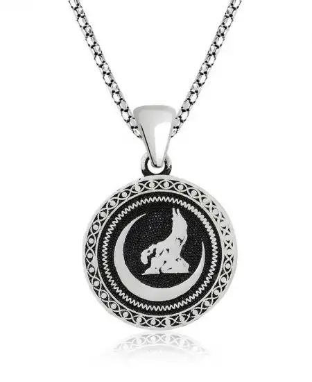 ​​gümüş Hilal Bozkurt Kolye