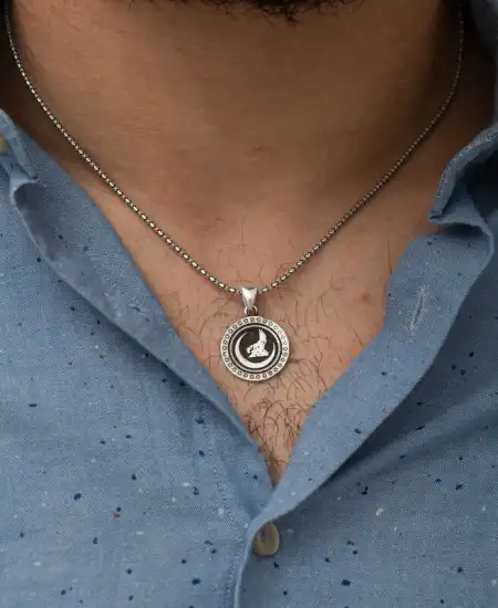 ​​gümüş Hilal Bozkurt Kolye