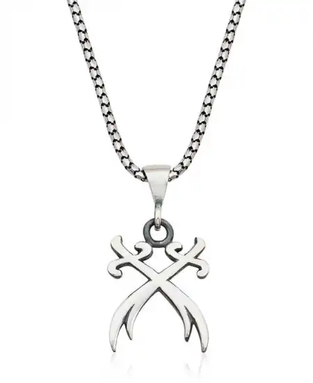 ​gümüş İkili Zülfikar Kılıcı Kolye