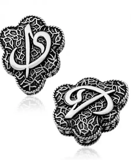 ​gümüş İşlemeli Elif Vav Motifli Tesbih İmamesi