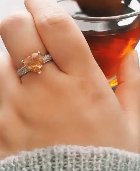 ​gümüş Kalpli Bayan Yüzük