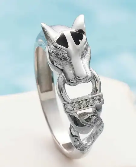 ​gümüş Kaplan Figürlü Kadın Yüzük