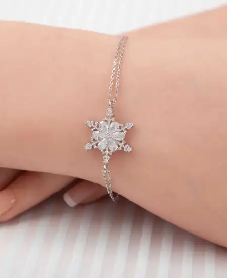 ​gümüş Kar Çiçeği Kadın Bileklik