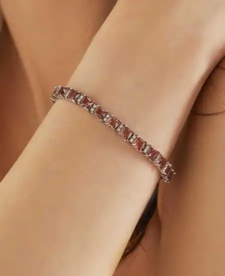 ​gümüş Kare Zultanit Taşlı Kadın Bileklik