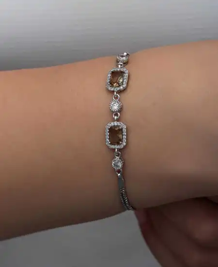 ​gümüş Kare Zultanit Taşlı Kadın Bileklik