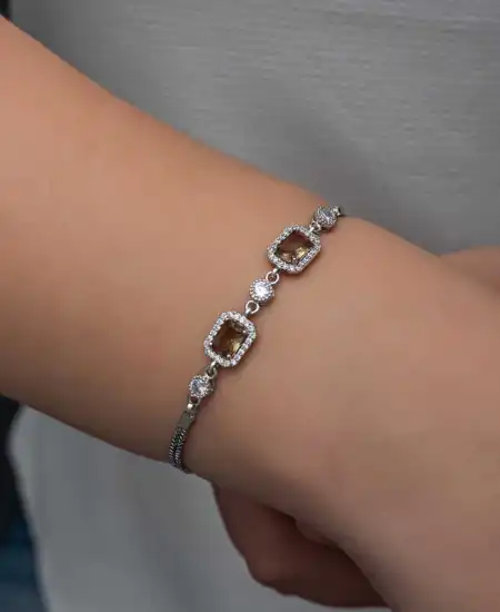 ​gümüş Kare Zultanit Taşlı Kadın Bileklik