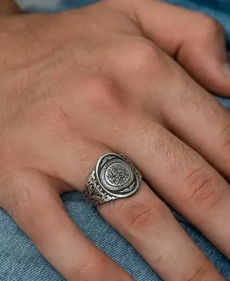 ​gümüş Kelime-i Tevhid Erkek Yüzük