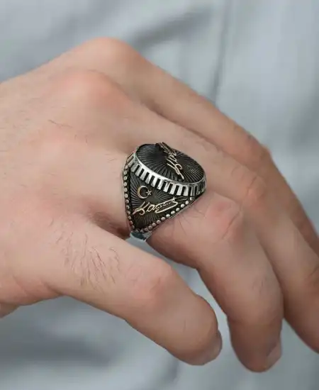 ​gümüş Kemal Atatürk İmzası Erkek Yüzük