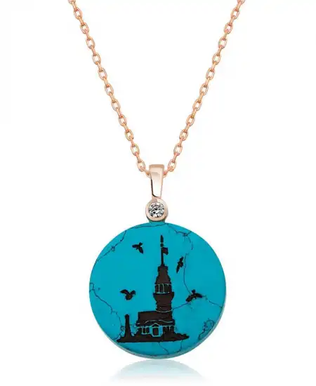 ​gümüş Kız Kulesi Manzaralı Bayan Kolye