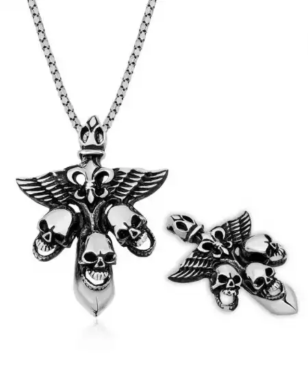 ​gümüş Kuru Kafa Erkek Kolye