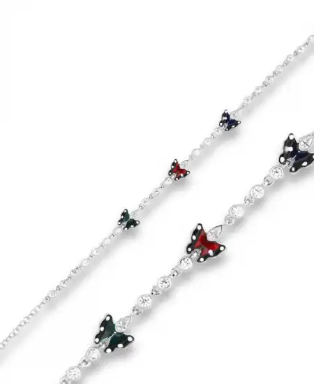 ​gümüş Mineli Kelebek Bayan Bileklik