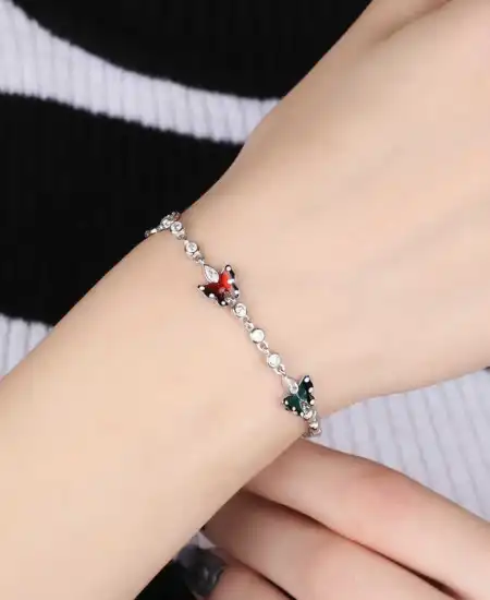 ​gümüş Mineli Kelebek Bayan Bileklik