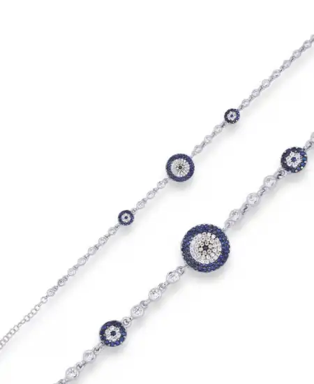 ​gümüş Nazar Boncuklu Bileklik