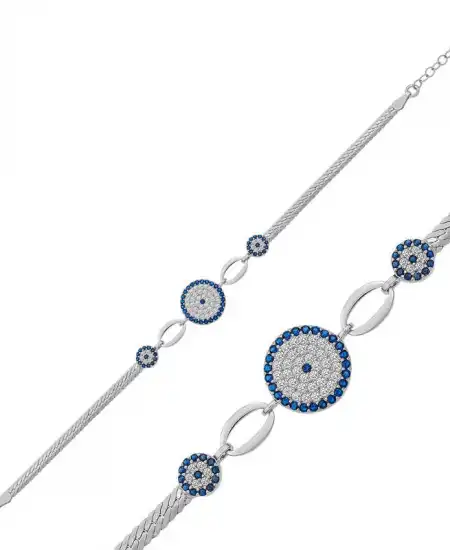 ​gümüş Nazar Boncuklu Bileklik