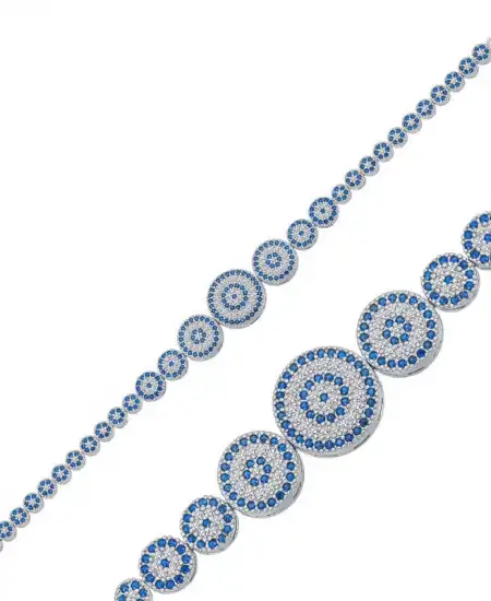 ​gümüş Nazar Boncuklu Kadın Bileklik