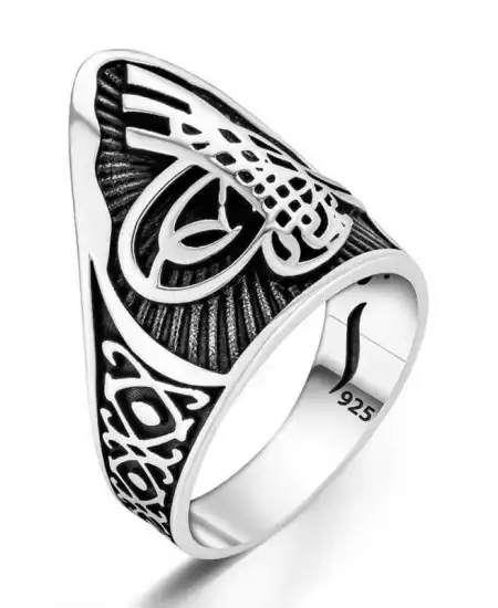 ​​gümüş Osmanlı Tuğrası Başparmak Erkek Yüzük