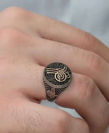 ​​gümüş Osmanlı Tuğrası Erkek Yüzük