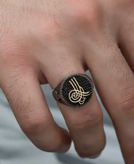 ​​gümüş Osmanlı Tuğrası Erkek Yüzük