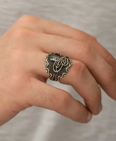 ​​gümüş Osmanlı Tuğrası Erkek Yüzük