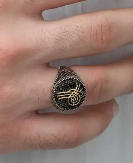 ​​gümüş Osmanlı Tuğrası Erkek Yüzük