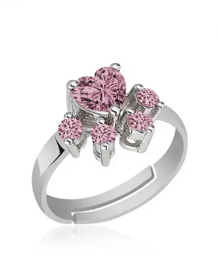 ​gümüş Pembe Kedi Patisi Yüzük