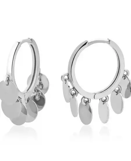 ​​gümüş Pullu Shakira Halka Küpe