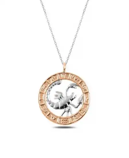 ​gümüş Rose Akrep Burcu Kolye