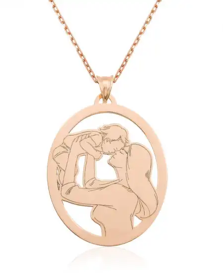 ​gümüş Rose Anne Bebek Kolye