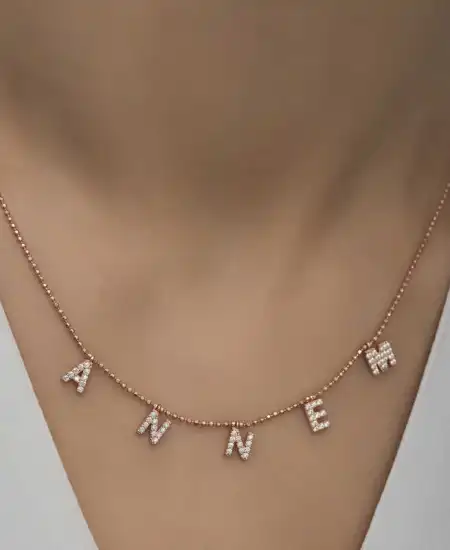 ​gümüş Rose Annem Yazılı Bayan Kolye